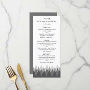 Grey Forest Range Woodland Wedding Menu