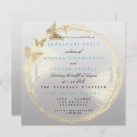 Grey Foxier Golden Bubble Wedding Engagement Ombre