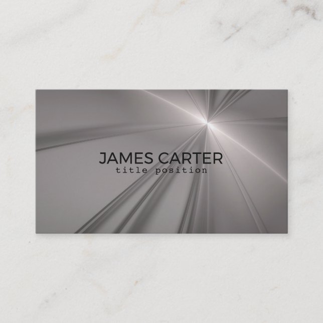 Grey Fractal Business Card (Front)