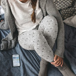 Grey Fractal Geometric Pattern Leggings<br><div class="desc">This delicate pattern is created from a grey on grey fractal.</div>