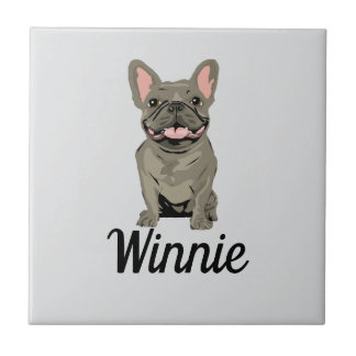 Grey French Bulldog Tile