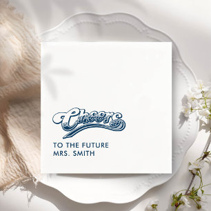 Grey Future Mrs Modern Bridal Shower Napkin