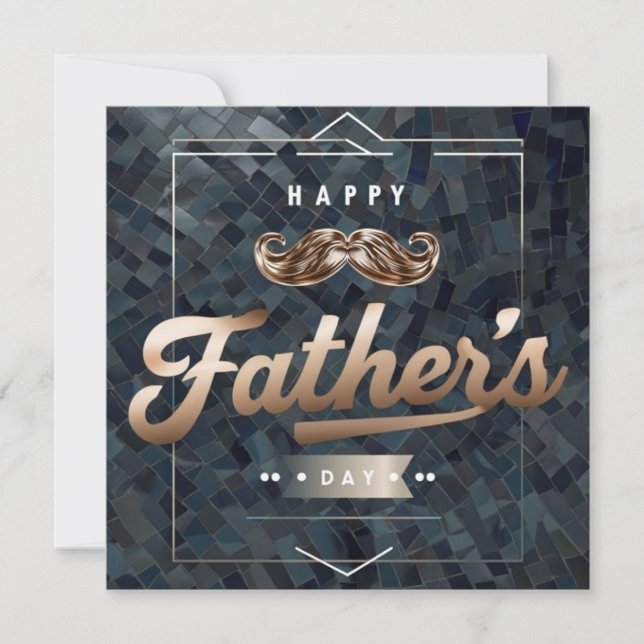 Grey Futuristic Father's Day Card (Front)