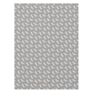 Grey Galloping Horses Pattern Tablecloth