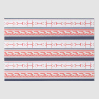 Grey Galloping Horses Pattern Tissue Paper