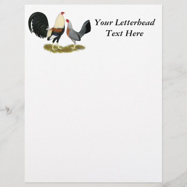 Grey Game Fowl Pair (Front)