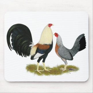 Grey Game Fowl Pair Mouse Pad