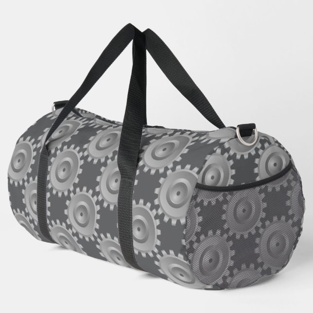 Grey Gears Duffle Bag (Right Corner)