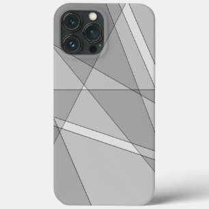 Grey Geometric  iPhone 13 Pro Max Case