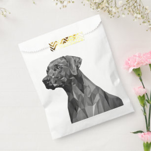 Grey Geometric Dog Favour Bags