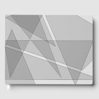 Grey Geometric Guest Book