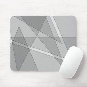 Grey Geometric Mouse Pad