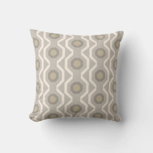 Grey geometric pattern cushion