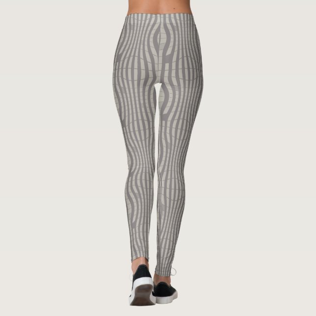 grey geometric pattern leggings (Back)
