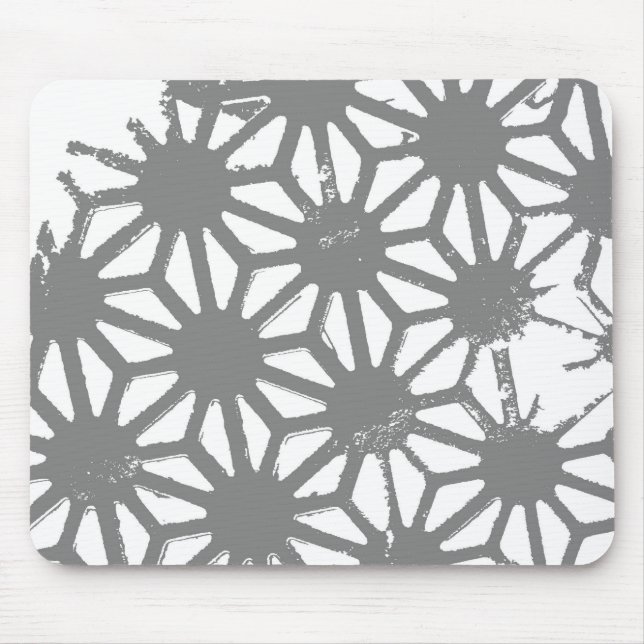 Grey geometric pattern mouse pad (Front)