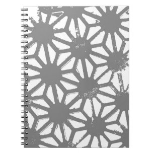 Grey geometric pattern notebook