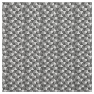 Grey Geometric Triangles Pattern Fabric