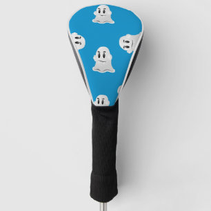 Grey ghost on blue golf head cover