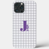 grey gingham Case-Mate iPhone case