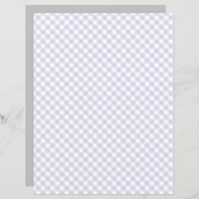 Grey Gingham Scrapbook Paper (Front/Back)
