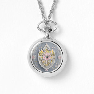 Grey Glass Lace AI art Watch