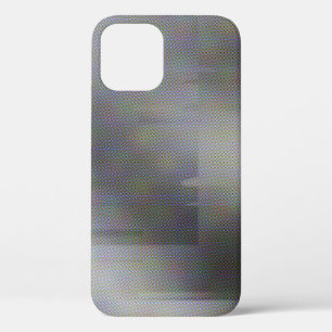 Grey Glitch Art Micro Points Vaporwave Aesthetic iPhone 12 Case