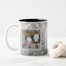 Grey Glitter 2 Pictures w/Text Design Your Own