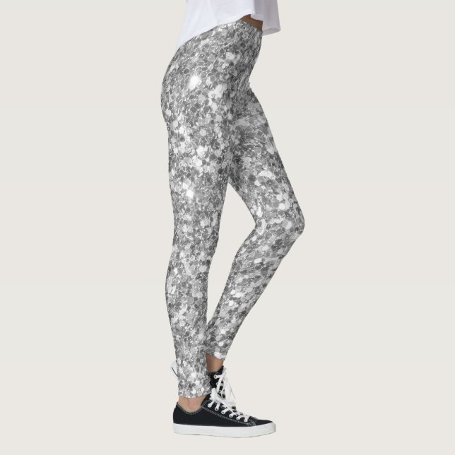 Grey Glitter Leggings (Right)