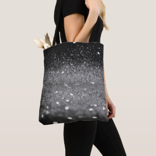 Grey Glitter Tote Bag