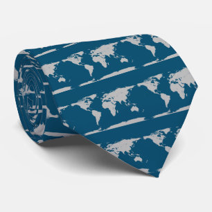 grey globe blue tie