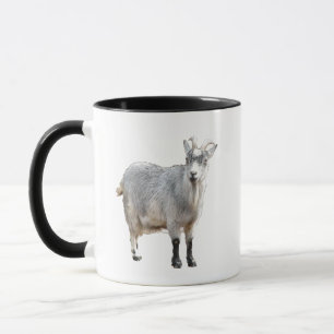 Grey Goat Farm Animal, Cute Nature Photography Mug