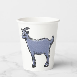 Grey Goat Sketch Paper Cups