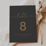 Grey Gold Classic Wedding Table Number<br><div class="desc">This grey gold classic wedding table number is perfect for a modern wedding. The simple and elegant design features classic and fancy script typography in gold. 

This is a double sided table number. Add each table number you need to your cart individually.</div>