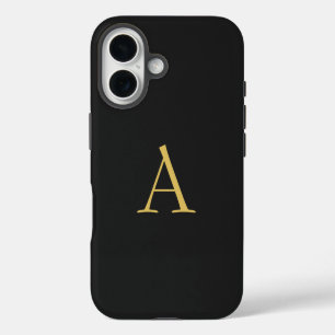 Grey Gold Colour Monogram Professional iPhone 16 Case