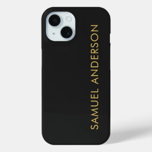 Grey Gold Colour Professional Add Name iPhone 15 Case