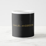 Grey Gold Colour Professional Add Name Large Coffee Mug<br><div class="desc">This template can be customised to meet all professional occupations.</div>