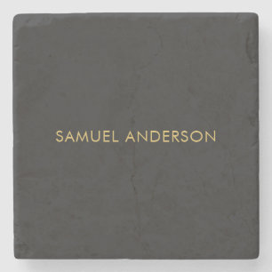 Grey Gold Colour Professional Add Name Stone Coaster