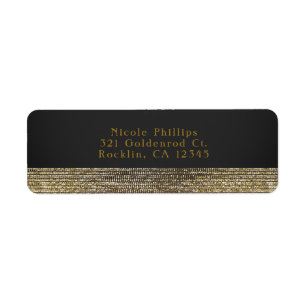 Grey & Gold Modern Glam Sequins Chic Invitation