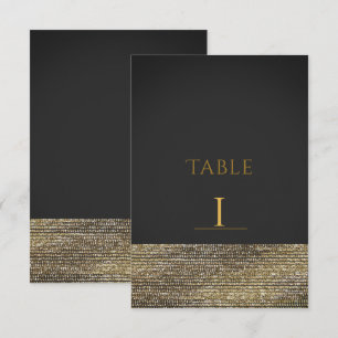 Grey & Gold Modern Glam Sequins Chic Table Number