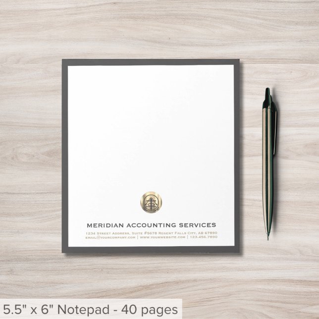 Grey Gold Seal Business Notepad (Creator Uploaded)