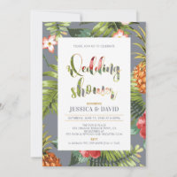 Grey & Gold | Summer Wedding Shower Invitation
