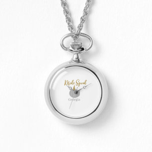 Grey golden pumpkin fall bride squad modern  watch