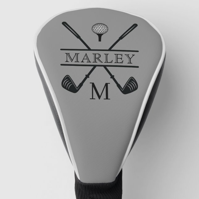 Grey Golf Club Player Name Golf Head Cover (Creator Uploaded)