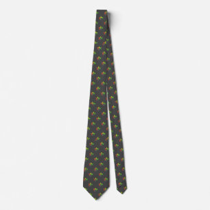 Grey Golf Emblem Men's Work, Birthday Gift Tie