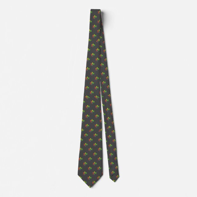Grey Golf Emblem Men's Work, Birthday Gift Tie (Front)