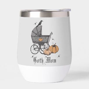 Grey Goth Mum Halloween Victorian Baby Carriage
