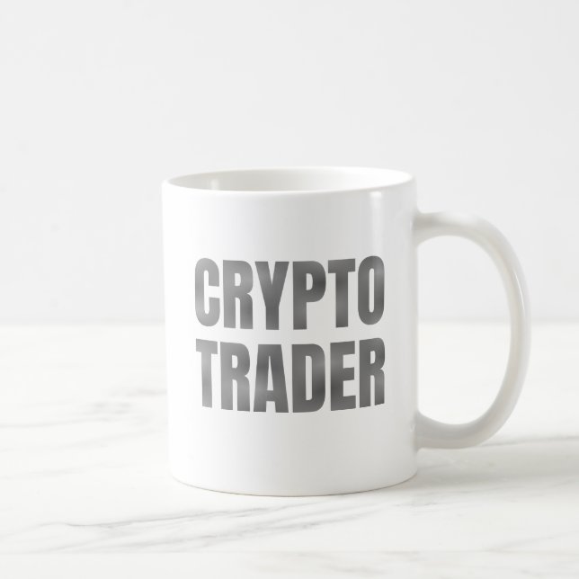 Grey Gradient Crypto Trader Coffee Mug (Right)