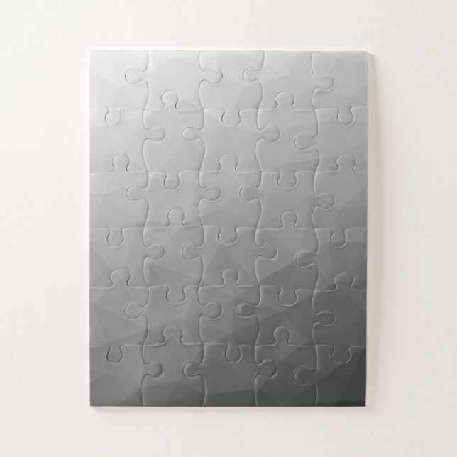 Grey Gradient Geometric Mesh Pattern Jigsaw Puzzle (Vertical)