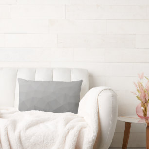 Grey Gradient Geometric Mesh Pattern Lumbar Cushion