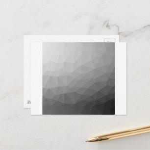 Grey Gradient Geometric Mesh Pattern Postcard